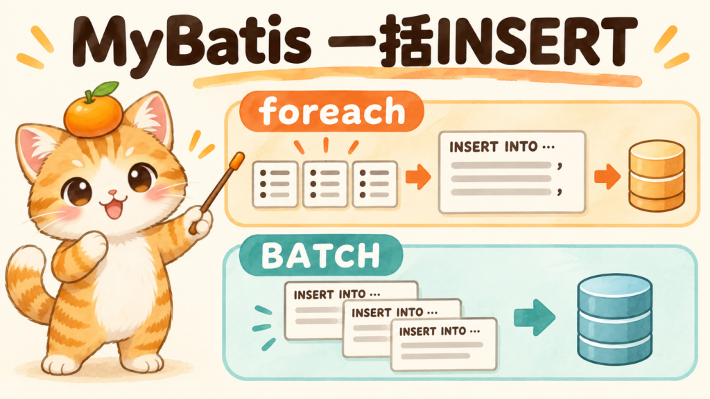 MyBatisで一括INSERTする方法｜foreachとBATCHの使い分け
