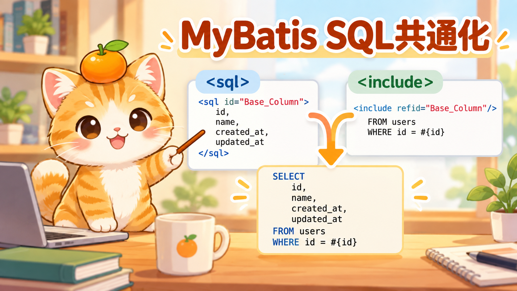 MyBatisのSQL共通化｜との使い方と設計の注意点