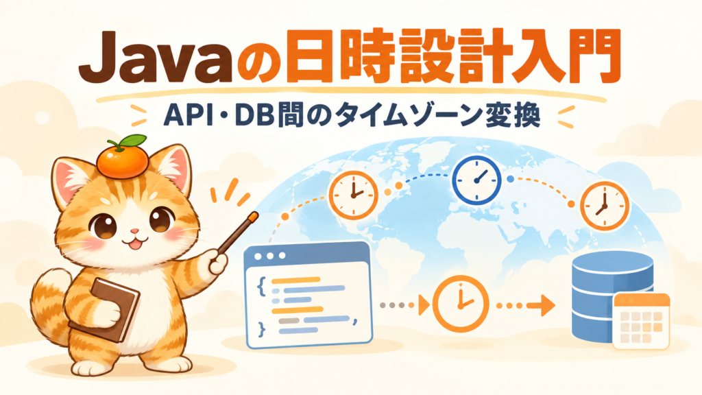 Javaの日時設計入門｜APIとデータベース間のタイムゾーン変換